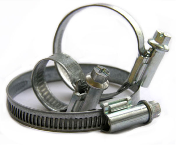Хомут для шлангов и труб FT47008 (8 мм) с резиновой прокладкой
